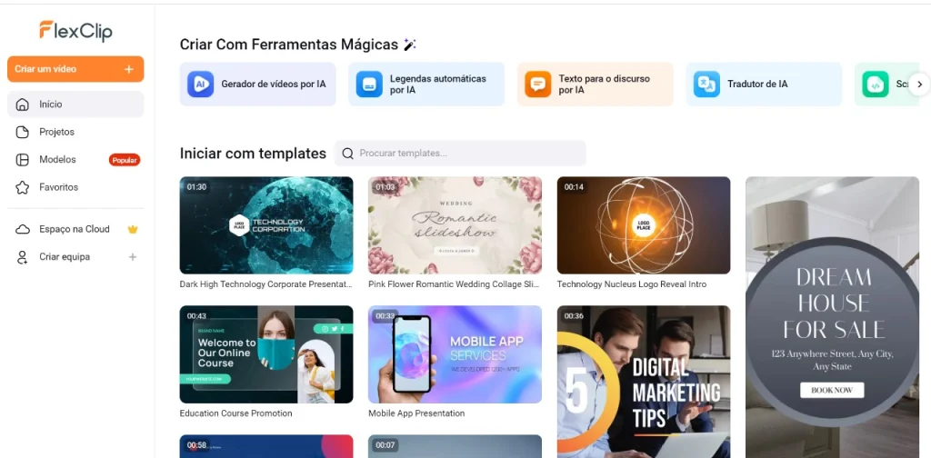 apps ára legendar videos flexclip