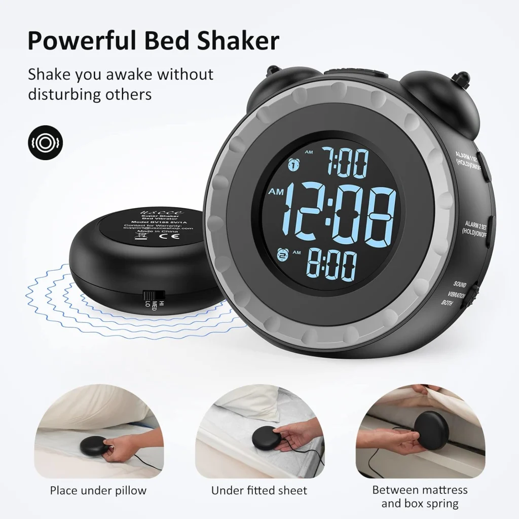 bed shaker alarm for hearing impaired