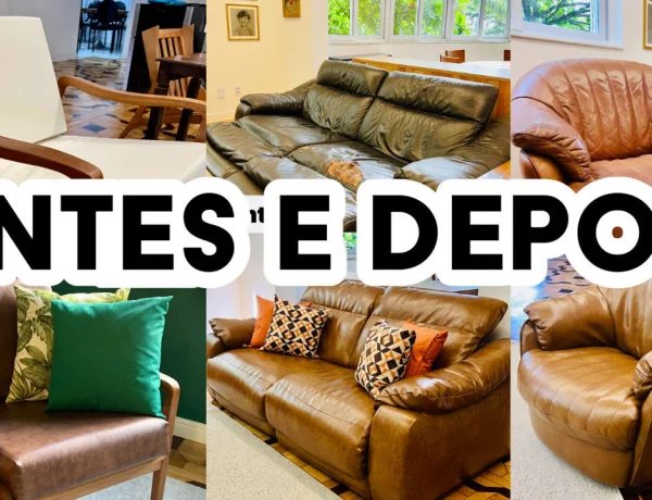 reforma de sofa antes e depois