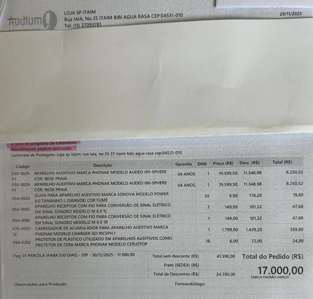 Guia do ORÇAMENTO de Aparelho Auditivo em 2026: fotos reais orçamento de aparelho auditivo phonak